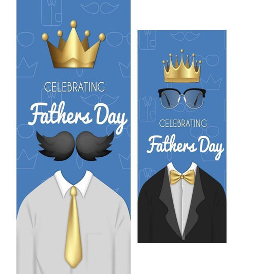 2x Happy Fathers Day Banner Dad Party Celebration Bunting Door Decorations