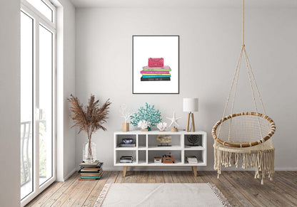Handbag Books Girls Bedroom Modern Fashion Wall Art Home Room Decor Print Poster
