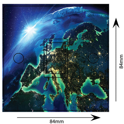 Planet Earth View From Space Light Switch Sticker Cover Vinyl Skin Wall Decal