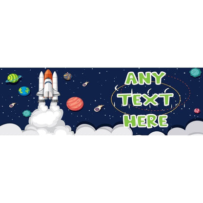 Personalised Space Birthday Banner: Galactic Party Decoration, Set of 2
