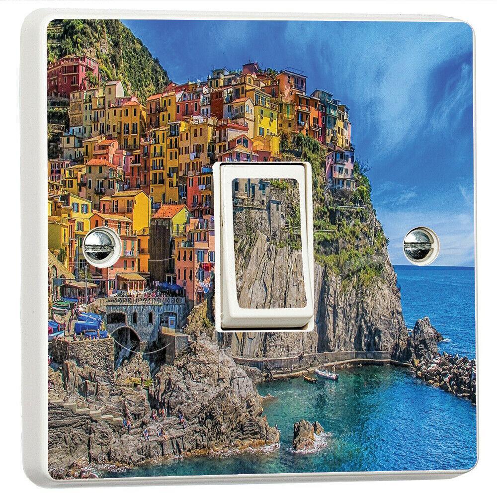 Manarola Italy 3d Light Switch Sticker Cover Vinyl Skin Wall Decal Bedroom Decor