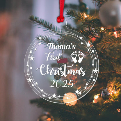 Personalised First Christmas Bauble Daughter Son Any Name Year Christmas Tree Decor