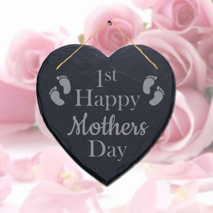 Personalised 1st Mothers Day Slate Hanging Plaque Sign Ideal Home Decor Gift