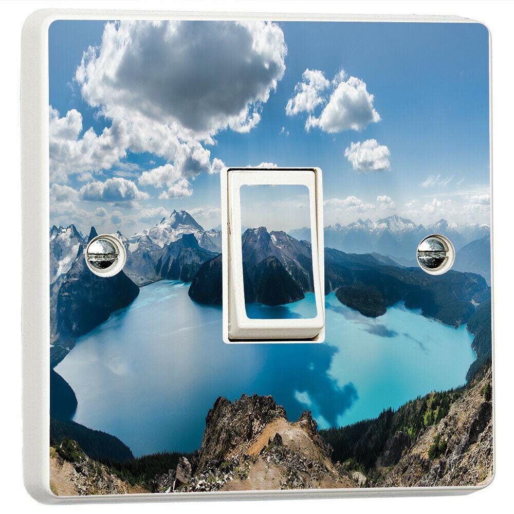 Canada Mountains Lakes 3d Light Switch Sticker Cover Vinyl Skin Wall Decal Decor
