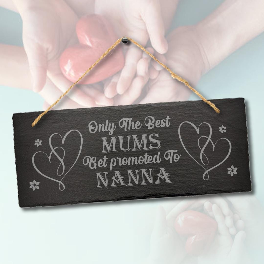 Engraved Slate Mum to Nanna Plaque - Mother's Day Gift