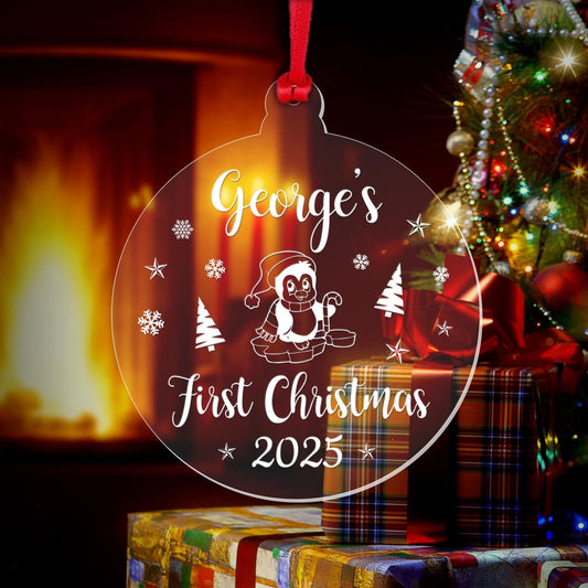 Personalised Babys Christmas Bauble First Xmas Keepsake Tree Decoration Gift