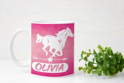 Personalised Horse Mug & Coaster Set: Equestrian Gift