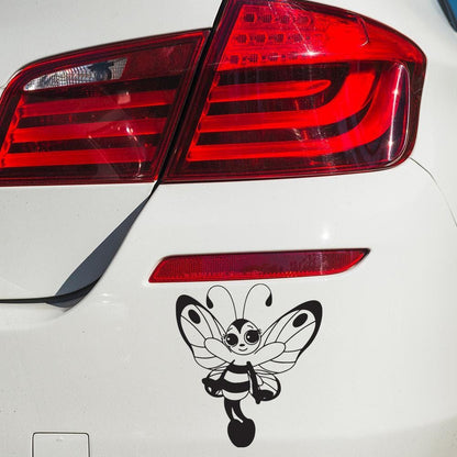 Butterfly Bee Girl Vinyl Decal - Car Window Bumper Sticker