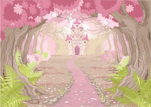 Pink Princess Castle Fairytale Girls Bedroom Giant Poster - A4 A3 A2 A1 Sizes