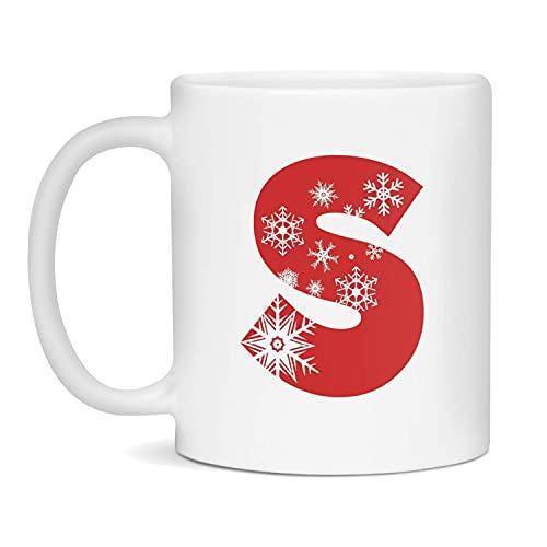Personalised Initial S Mug: Elegant Coffee Cup Gift Set