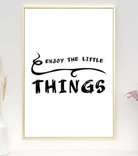 Enjoy Little Things Motivational Inspirational Love Positive Quote Poster Wall