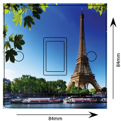 Paris Eiffel Tower Blue Sky Light Switch Sticker Cover Vinyl Skin Wall Decal