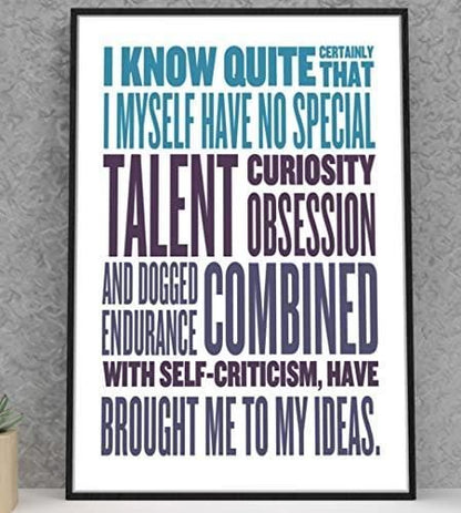 I Know Quite Certainly Myself Inspirational Quote Picture Poster Print Wall