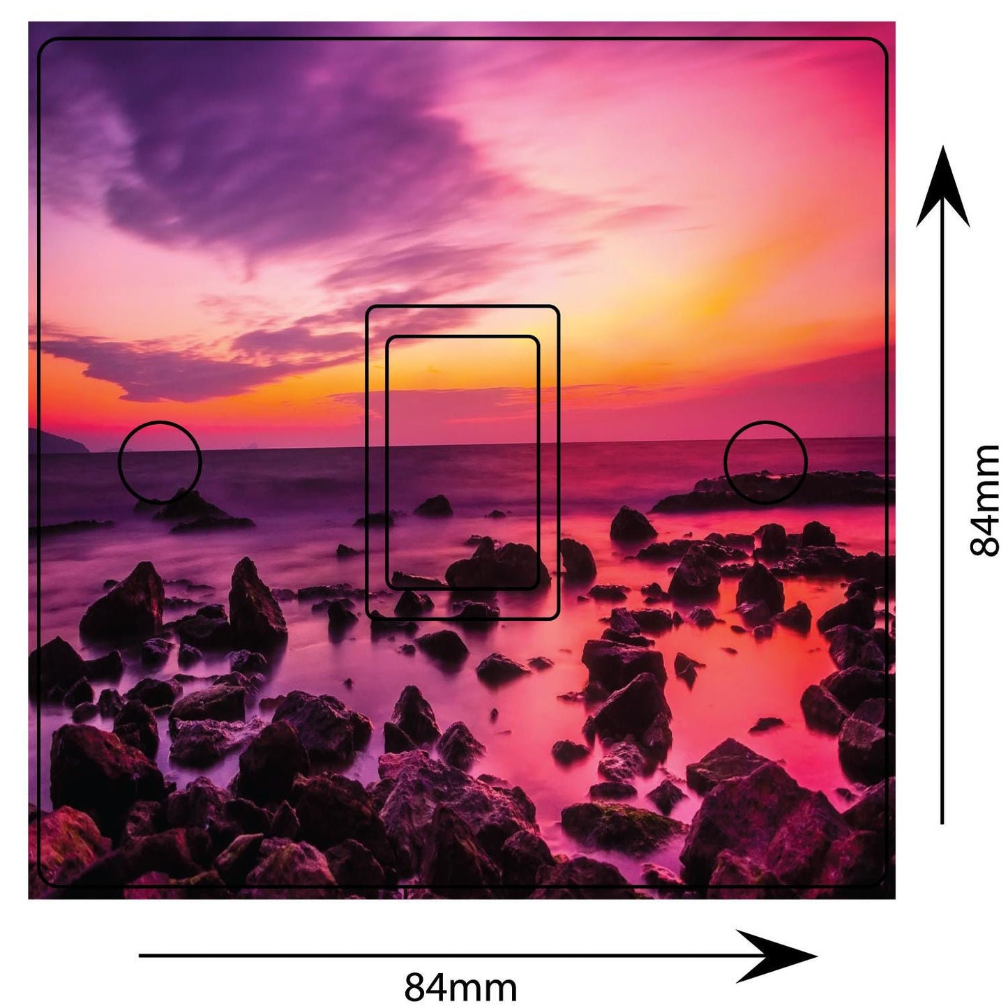 Tranquil Vibrant Sky Light Switch Sticker Cover Vinyl Skin Wall Decal Decor