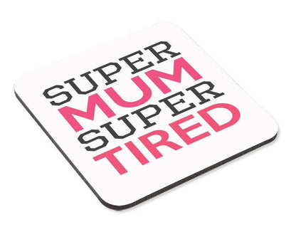Mum Super Tired Mug & Coaster Set Mummy Grandma Birthday Christmas Coffee Gift