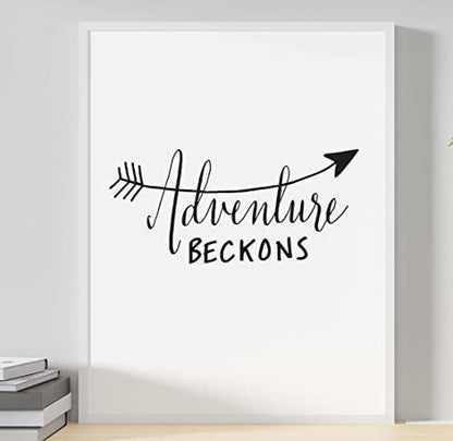 Adventure Beckons Inspirational Positive Thoughts Adventure Poster Print Wall