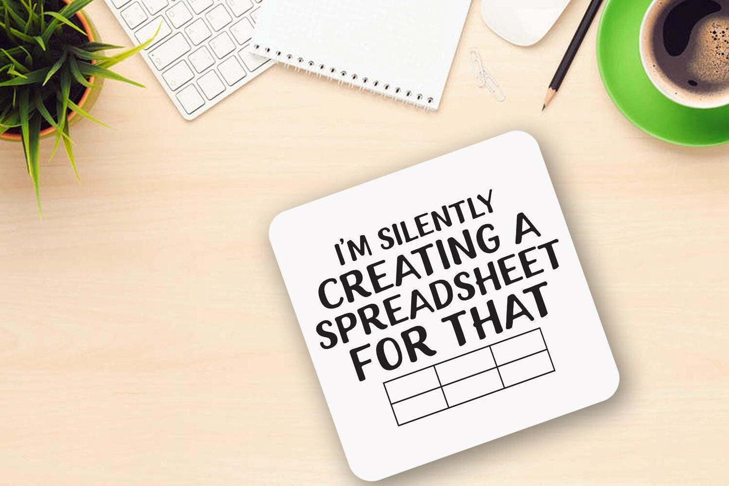Funny Accountant Mug & Coaster Set: Spreadsheet Joke Gift