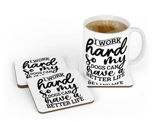Dog Lover Mug & Coaster Set: Funny Office Gift