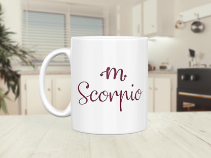 Scorpio Zodiac Mug: Elegant Coffee Tea Cup, UK Made