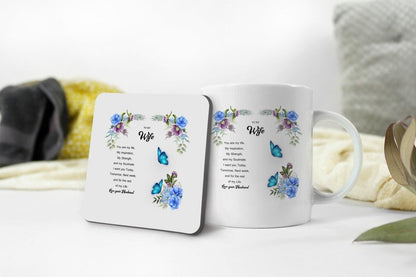To My Wife Mug & Coaster Set: Romantic Gift From Husband