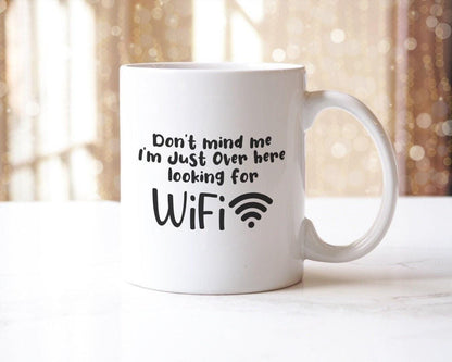 Looking For Wifi Mug & Coaster Set - Novelty Coffee Tea Cup Gift