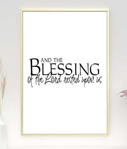 Blessing Of The Lord Inspirational Positive Thought Quote Art Poster Print Wall