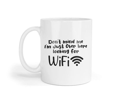 Looking For Wifi Mug & Coaster Set - Novelty Coffee Tea Cup Gift
