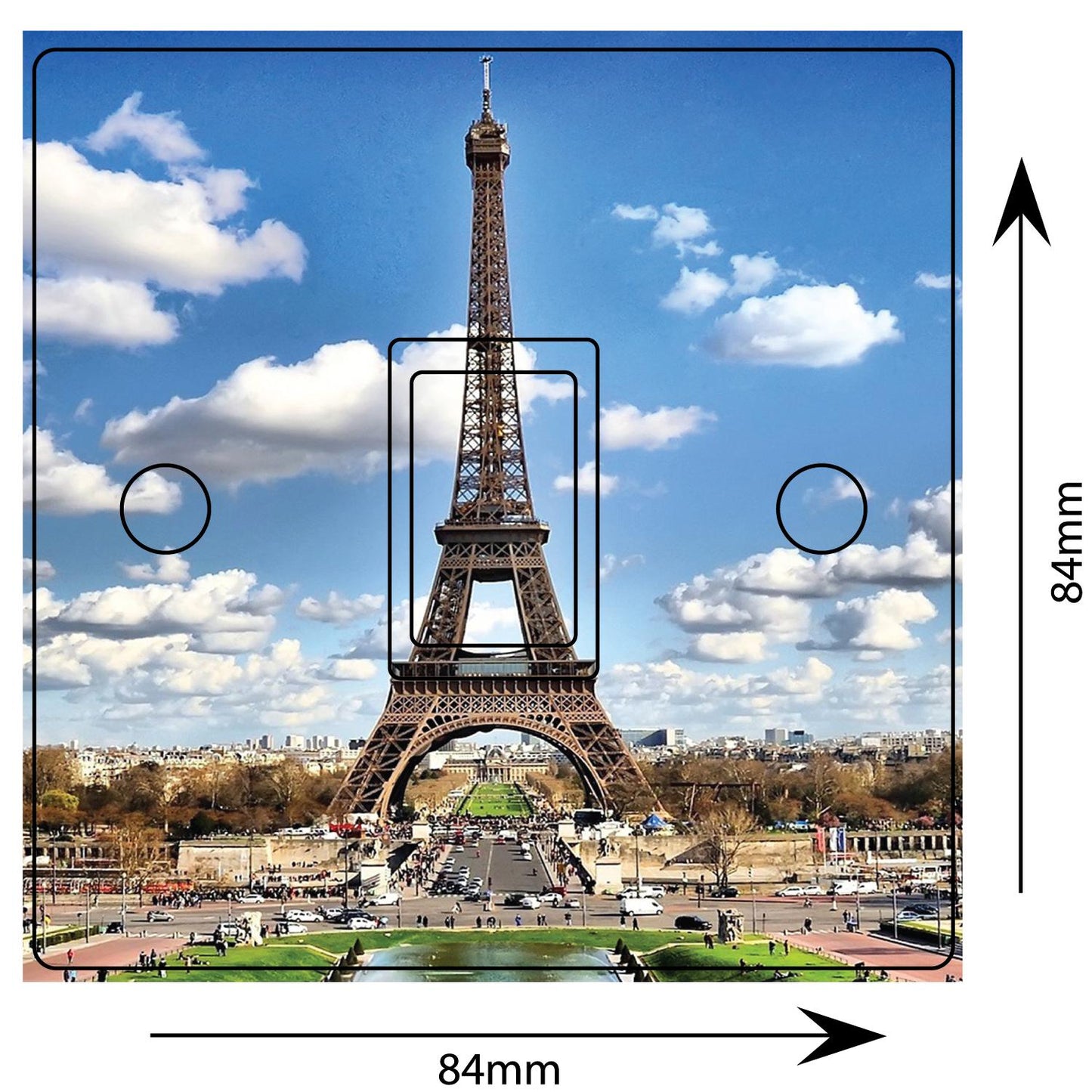 Eiffel Tower Paris 3d Light Switch Sticker Cover Vinyl Skin Wall Decal Decor