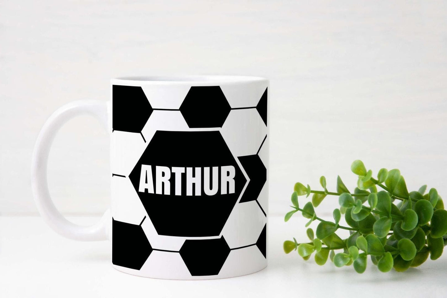 Personalised Football Mug & Coaster Set: Birthday Gift