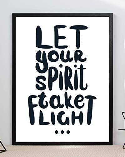Let Your Spirit Take Flight Motivational Inspirational Love Positive Poster Wall