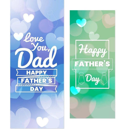 2x Happy Fathers Day Banner Door Party Decoration Bunting Posters