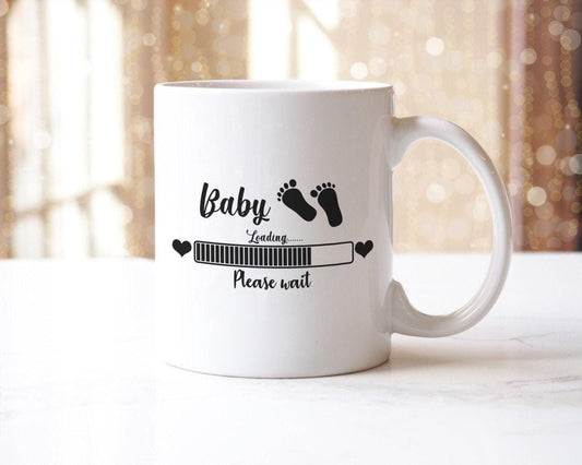 Baby Loading Please Wait - Ceramic Novelty Mug & Coaster Coffee Tea Cup Gift For Her
