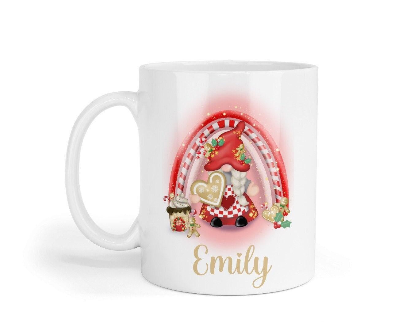 Personalised Christmas Gonk Mug & Coaster Set: Secret Santa Gift