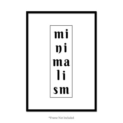 Minimalism Wall Art Poster Inspirational Typography Quote Home Print Room Decor