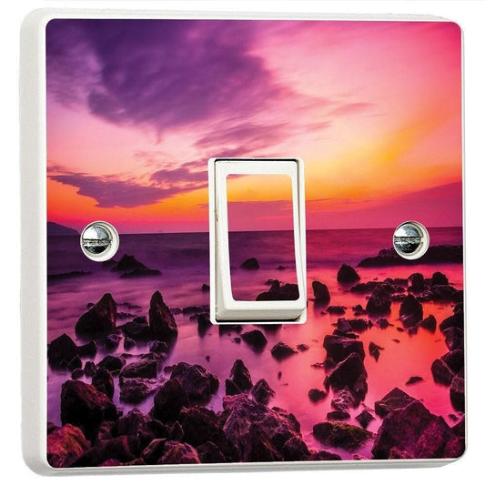 Tranquil Vibrant Sky Light Switch Sticker Cover Vinyl Skin Wall Decal Decor