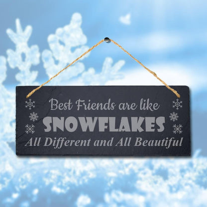 Laser Engraved Slate Friendship Plaque with Jute Rope
