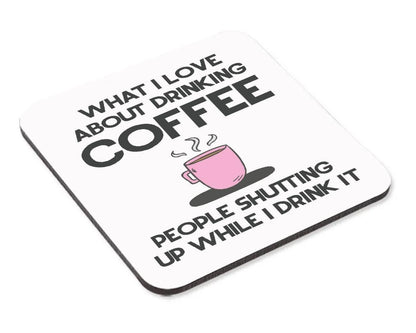 What I Love About Coffee Mug & Coaster Set Christmas Boyfriend Birthday Tea Gift