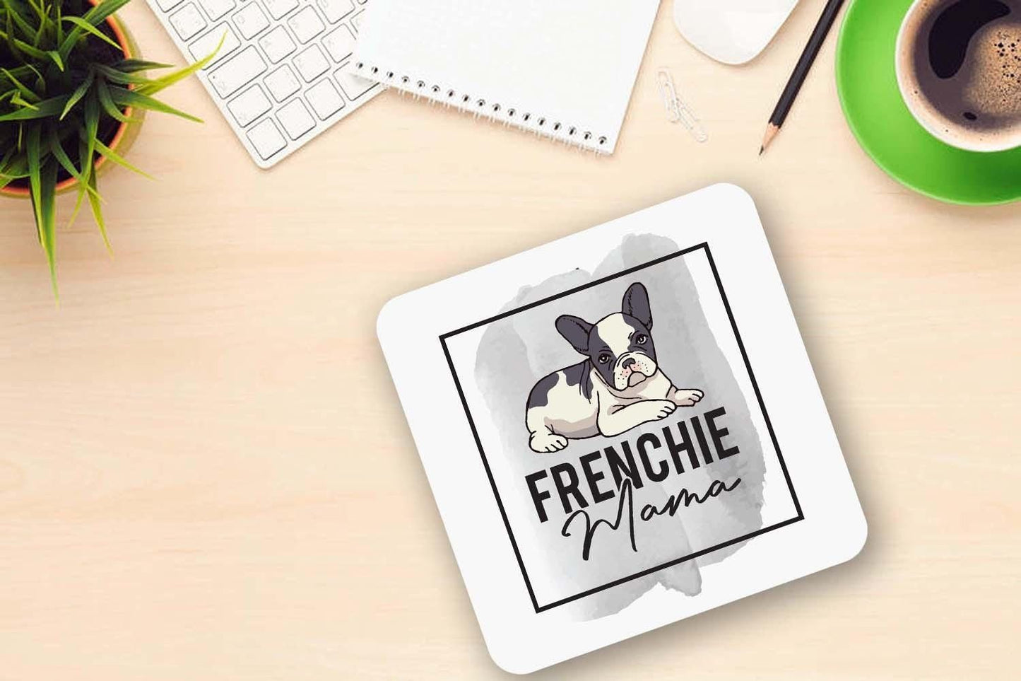 Frenchie Mama Mug & Coaster Set: French Bulldog Gift