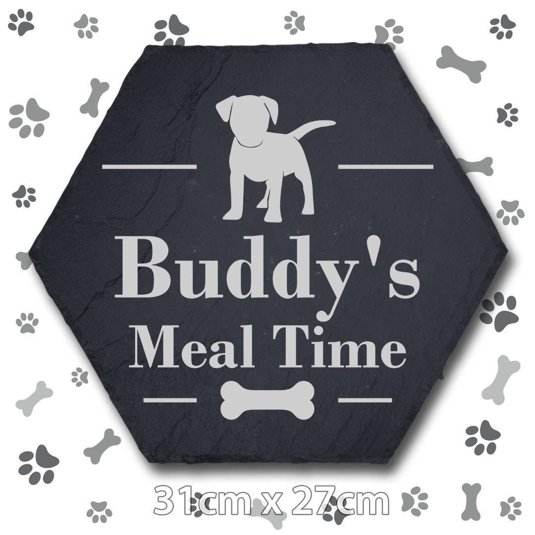 Personalised Engraved Slate Dog Food Mat: Puppy Placemat