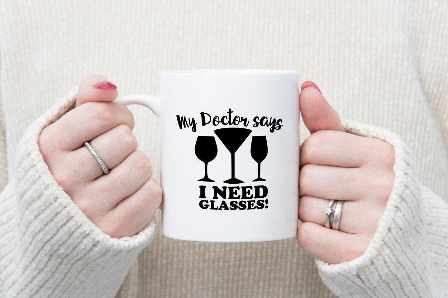 Funny 'My Doctor Says I Need Glasses' Novelty Mug & Coaster