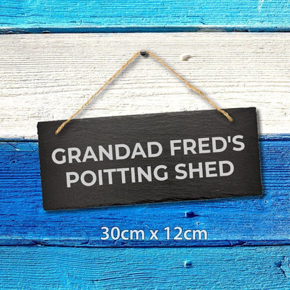 Personalised Slate Plaque Sign Shed Garden Laser Engraved Stone