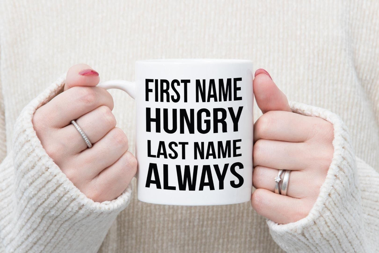 Hungry Always Mug & Coaster Set: Funny Novelty Gift