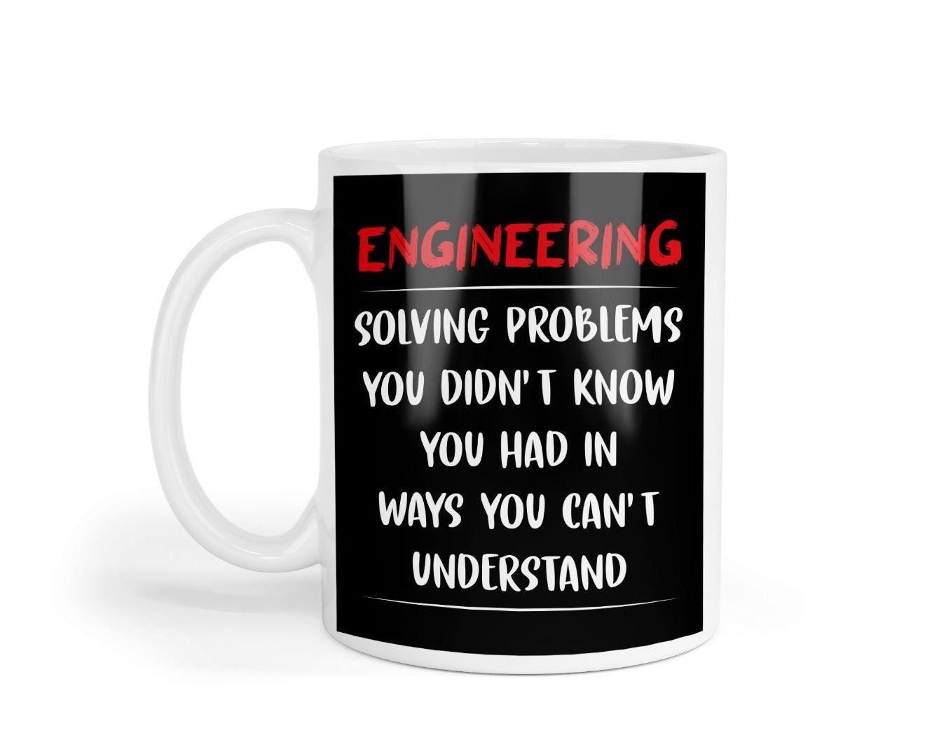 Engineering Solving Problems Mug & Coaster Set Engineers Funny Gift Coffee Cup