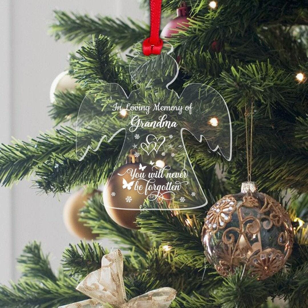 Personalised Name Memorial Christmas Bauble Xmas Tree Ornament Remembrance Gift