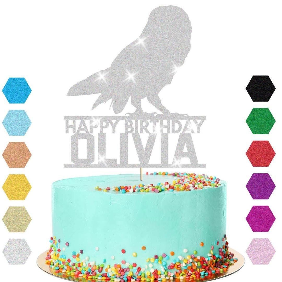 Bird Cake Topper Pet Lovers Girls Boys Birthday Celebration Decoration Any Name