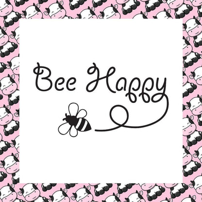 Bee Happy Bumblebee Window  Bumper Fun Sticker Vinyl Decal