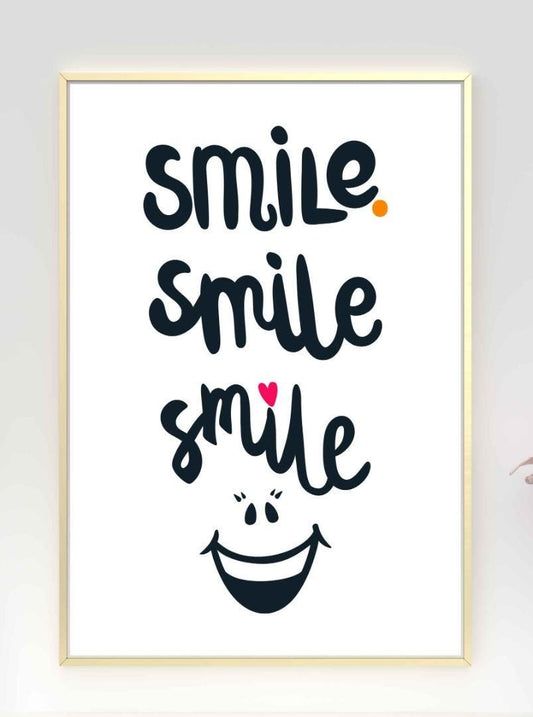 Smile Motivational Inspirational Love Positive Quote Poster Wall