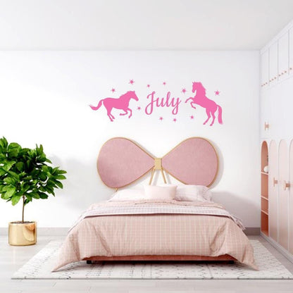 Personalised Horse Name Wall Sticker Decal Girls Custom Made Bedroom Vinyl