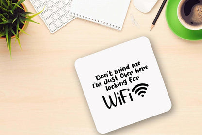 Looking For Wifi Mug & Coaster Set - Novelty Coffee Tea Cup Gift