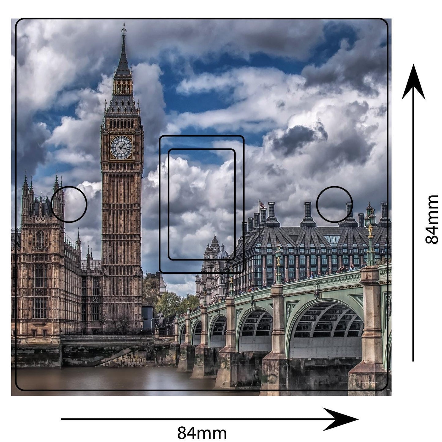 Big Ben London 3d Light Switch Sticker Cover Vinyl Skin Wall Decal Bedroom Decor